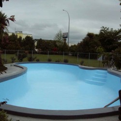 Concrete Pool After-Painted In Epotec Mid Blue